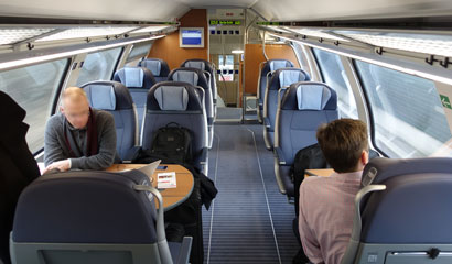 1st class on an IC2 intercity train