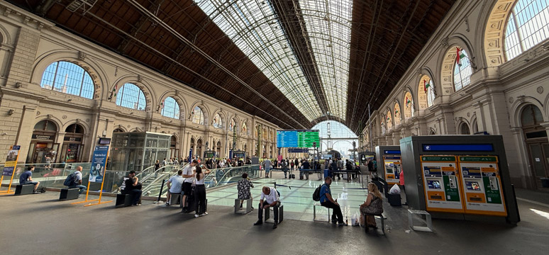 Inside Budapest Keleti station