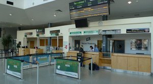 Irish Ferries desk at Dublin port