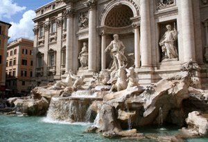 Take the train to Italy..! The Trevi Fountain, Rome.