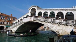 Take the train to Italy..! The Rialto bridge, Venice...