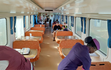 Buffet car on SGR Nairobi-Mombasa train