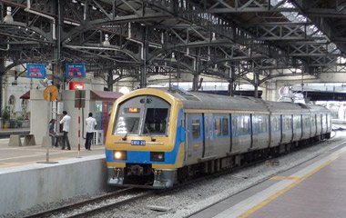 KTM Komuter train inside Kuala Lumpur station
