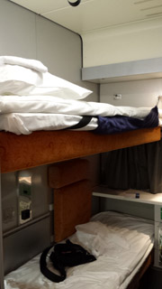 2-bed sleeper on the Oslo to Bergen sleeper train
