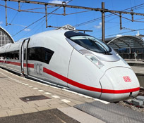 Europe with a Eurail pass: German ICE train at Brussels