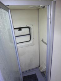 A shower on the train!
