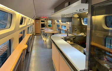 The cafe-bar on an S100 AVE