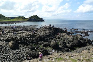 The Giant's Causeway in Northern Ireland. Travel there by train & ferry, no flight required!