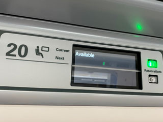 GWR train seat reservation display