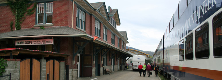 Rocky Mountaineer boarding at Kamloops