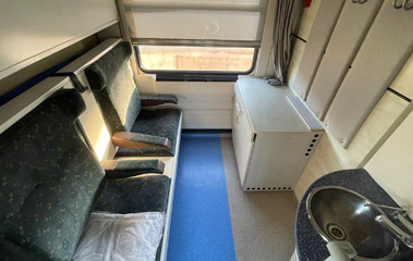 Turkish sleeper on the Sofia-Istanbul train