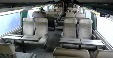 TGV Duplex, upper deck 2nd class, first generation
