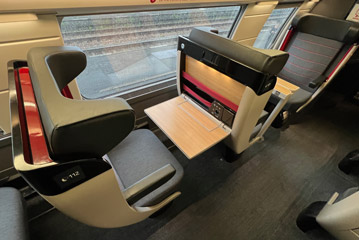TGV Océane 1st class drop-down table