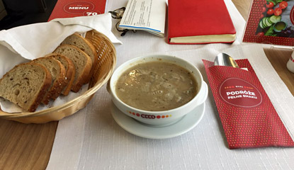 Food on the Berlin to Warsaw train