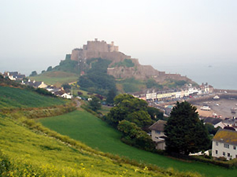 The Channel Islands: Mont Orgeuil Castle, Jersey. It's easy to reach Jersey by train & ferry.