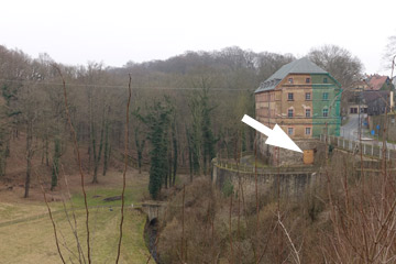 Colditz tiergarten and terraced house