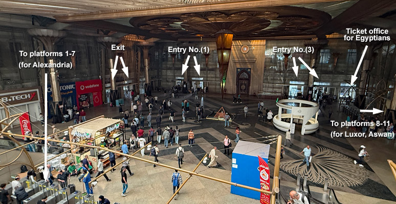 Main concourse at Cairo station