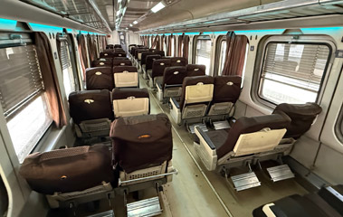 2nd class seats on special express train.