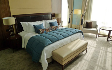 A suite in the main building of the St Pancras Renaissance Hotel