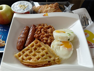 Premium class breakfast