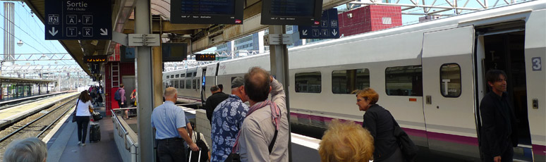 AVE from Barcelona, arrived at Lyon Part Dieu
