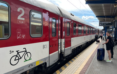 Intercity train from Bratislava to Poprad Tatry & Kosice, at Bratislava