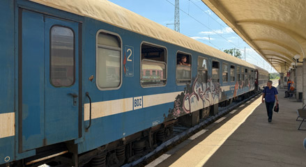The Sofia to Bucharest train