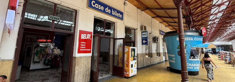 Bucharest station ticket office entrance