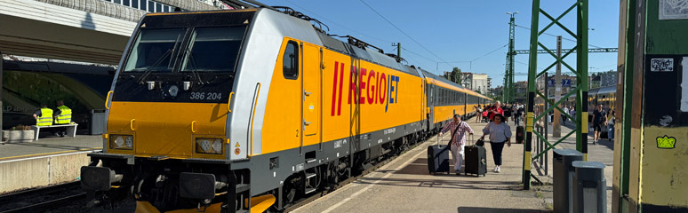 Regiojet train from Prague & Vienna arrived at Budapest Deli