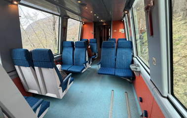 2nd class on a Centovalli Panoramico train