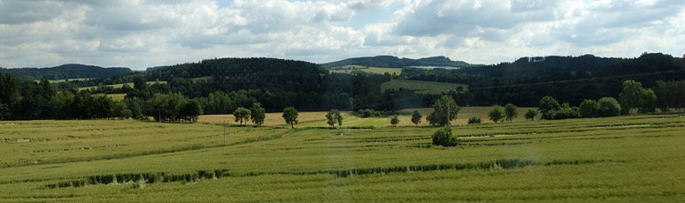 More scenery seen from Prague to Cesky Krumlov train