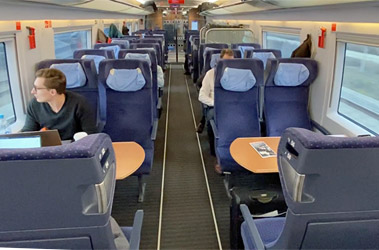 2nd class on the Nuremberg-Frankfurt ICE train