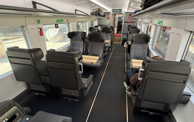 1st class on the  DSB Talgo train from Hamburg to Copenhagen