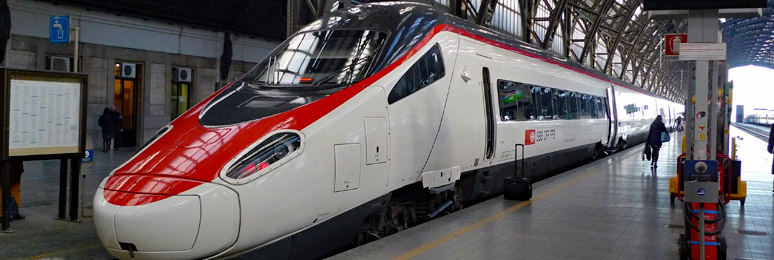 ETR610 EuroCity train at Milan Centrale