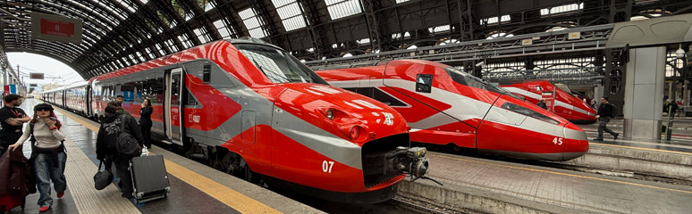 Frecciarossas at Milan Centrale