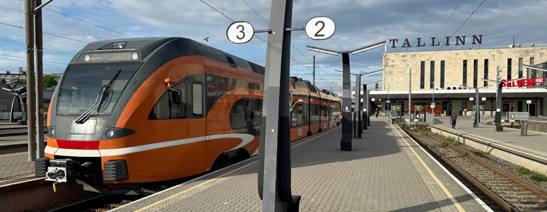 Estonian train at Tallinn station